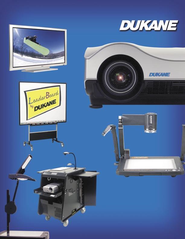 Dukane s industry leading 5 Year warranty on selected products Audio Visual Products Product Catalog Projection Systems Data/Video Projectors.... 2-6 Visualizers and Document Cameras.