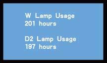 check the lamp usage information.