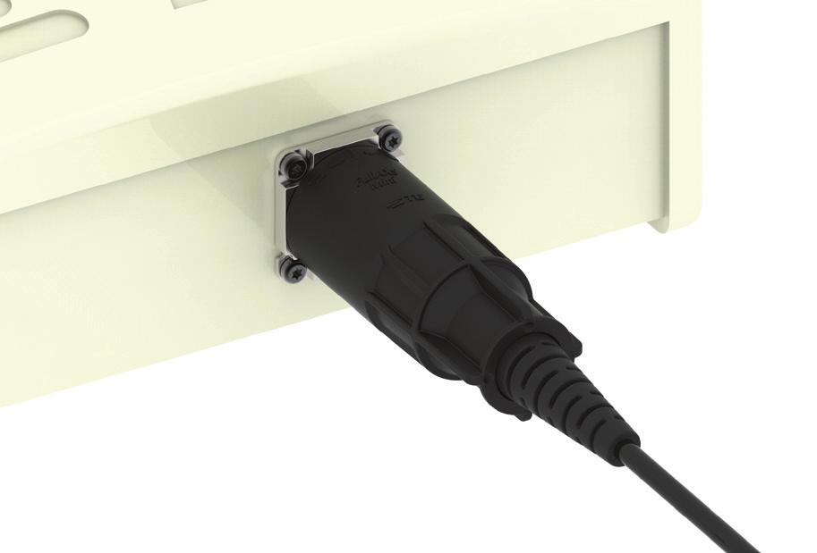 allows connectors to be placed anywhere on the box Modular design