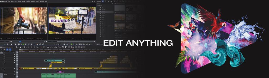 Datasheet EDIUS Pro 9 Nonlinear Editing Software When an editor has to wait for technology, creativity suffers. That doesn t happen with EDIUS Pro 9.