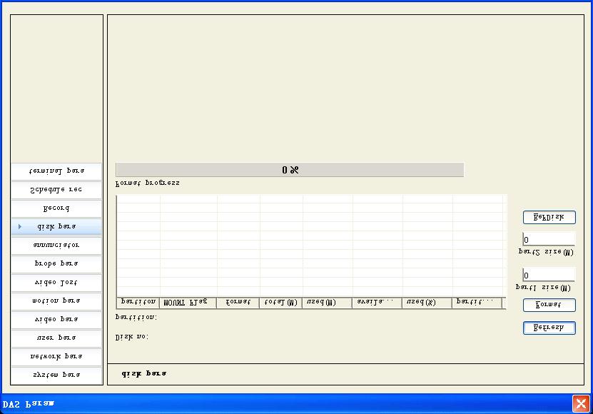 4.9.9. Disk para The window of Disk parameters is as follows: format it.