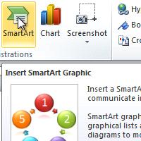 Word 2010 SmartArt Graphics Introduction Page 1 SmartArt allows you to visually communicate information rather than simply using text.