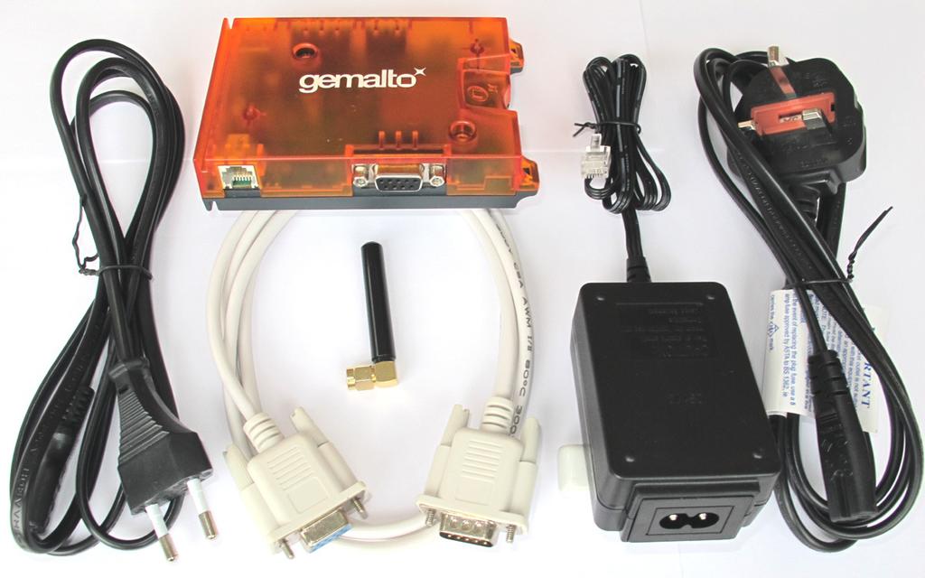 Gemalto EHS6T-USB Terminal Starter Kit Getting Started Guide EHS6T-USB Terminal Starter Kit Contents Image is for a Kit A version. Other versions with different antenna may be available.