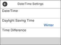 You see a screen like this: 6. Select Daylight Saving Time. 7.