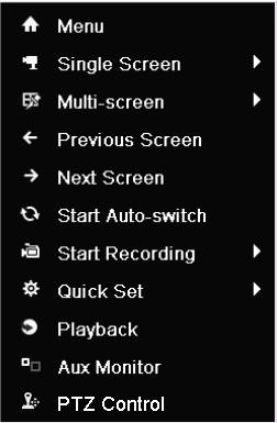 Right-click Menu of DS-7300 and DS-8100 Series And click the Yes button in the popup Attention message box to confirm the settings.