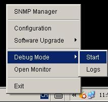 3.5. Debug Mode If debug mode is activated, the software will record