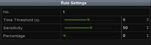Step 6 Click the Rule Settings button to set the intrusion detection rules. Set the following parameters.