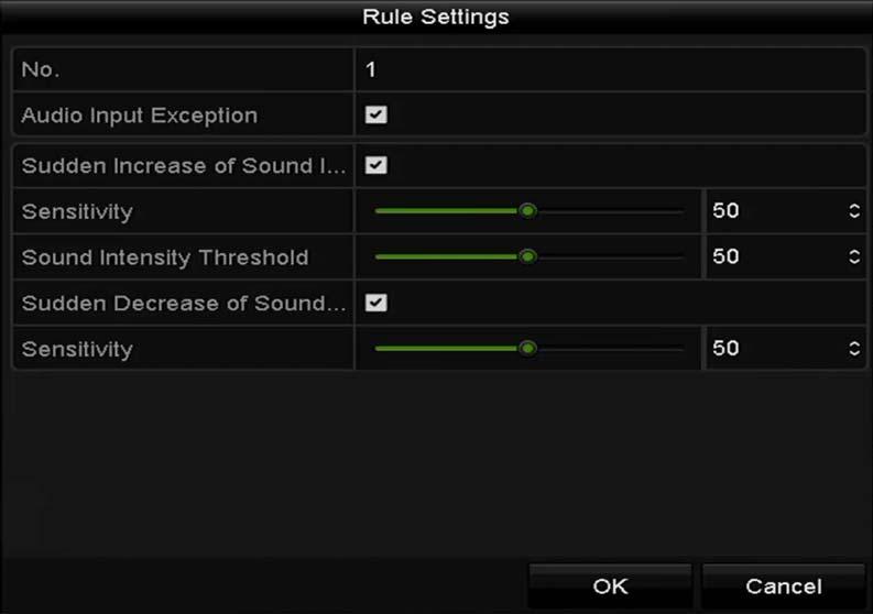 The audio exception detection is supported by all analog channels. Step 1 Enter the VCA settings interface. Menu> Camera> VCA Step 2 Select the camera to configure the VCA.