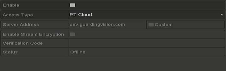 After this feature is enabled, the verification code is required for remote access and live view. Figure 11 5 Guarding Vision Settings Interface Step 6 Click the Apply button to save the settings.