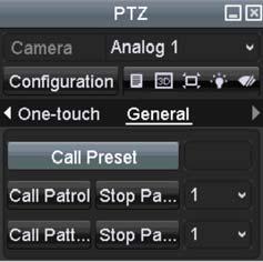 Figure 4 14 PTZ Control Panel You can refer to Table 4 1 for the description of the PTZ panel icons.