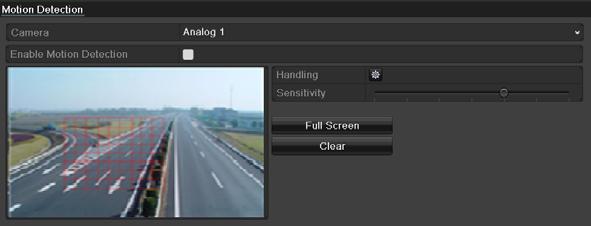 Step 2 Configure Motion Detection: 1) Choose camera you want to configure. 2) Check the checkbox after Enable Motion Detection. 3) Drag and draw the area for motion detection by mouse.