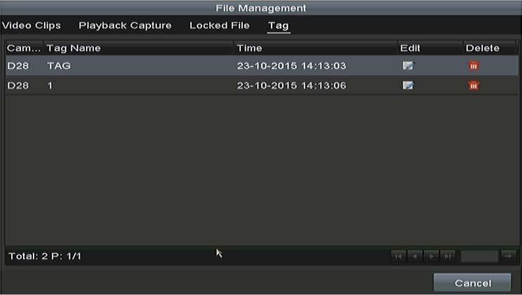 Step 3 Tag management. Click button to check, edit and delete tag(s).