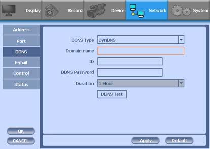 CH 3 How to Use 3) DDNS This is the function to automatically change the IP of DVR to URL.
