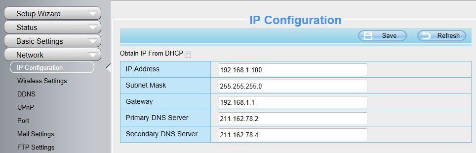 IP Address: Set this in the same subnet as your computer, or keep it as default.
