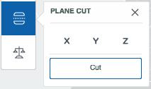 Position the plane circle and click the Accept icon. 5. Balance is a plane cut that tells you whether your model can balance on a flat surface once printed.