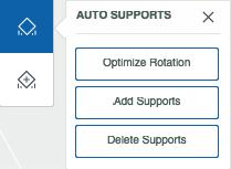 Tip: In each printer profile, there are Advanced Settings available to manipulate preferences for your supports. 1. If necessary, on the Prep bar, click Supports. 2.