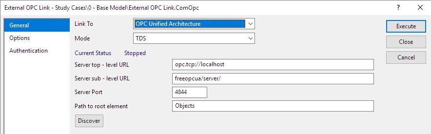 7.3 OPC Unified Architecture 7 INTERFACES 7.3 OPC Unified Architecture The communication between PowerFactory and external devices or applications is an important part in the area of automation.