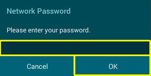 Enter the Network Password