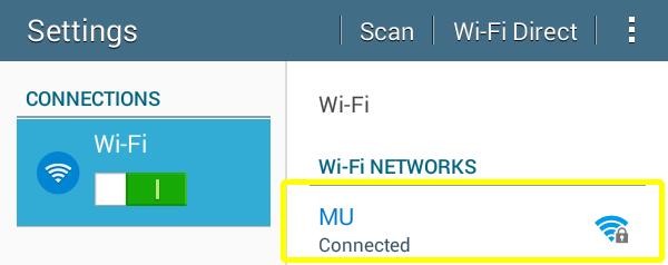 Check the Wi-Fi connection to verify that