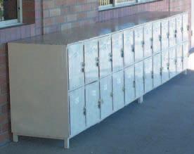 88 FURNITURE / SUPER LOCKERS Compact Powdercoated Steel Student Locker for use outside class rooms.