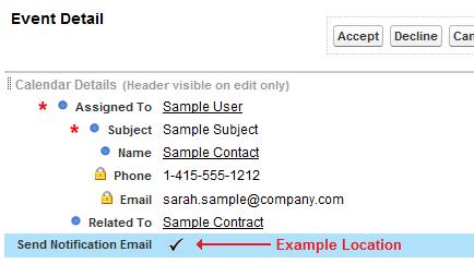 Be sure to select the field labeled Send Notification Email.