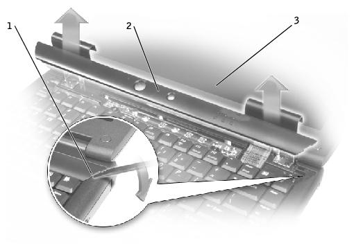 Keyboard: Dell Latitude V710/V740 Service Manual 1 M2.5 x 5-mm screws (2) b.