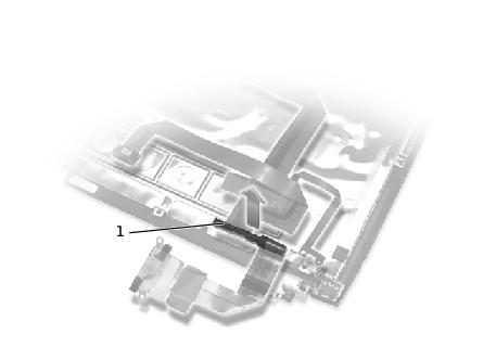 Display Assembly and Display Latch: Dell Latitude V710/V740 Service Manual NOTICE: To avoid ESD, ground yourself by using a wrist grounding strap or by touching an unpainted metal surface on the