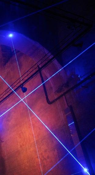 Blaus is an immersive space where light and sound relate intimately to impact on the