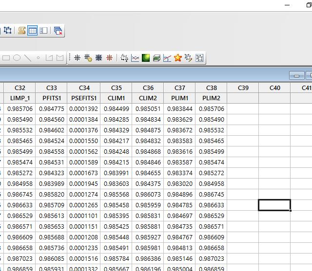 Enter the columns of values for prediction.