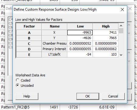 Select Define Custom Response Surface