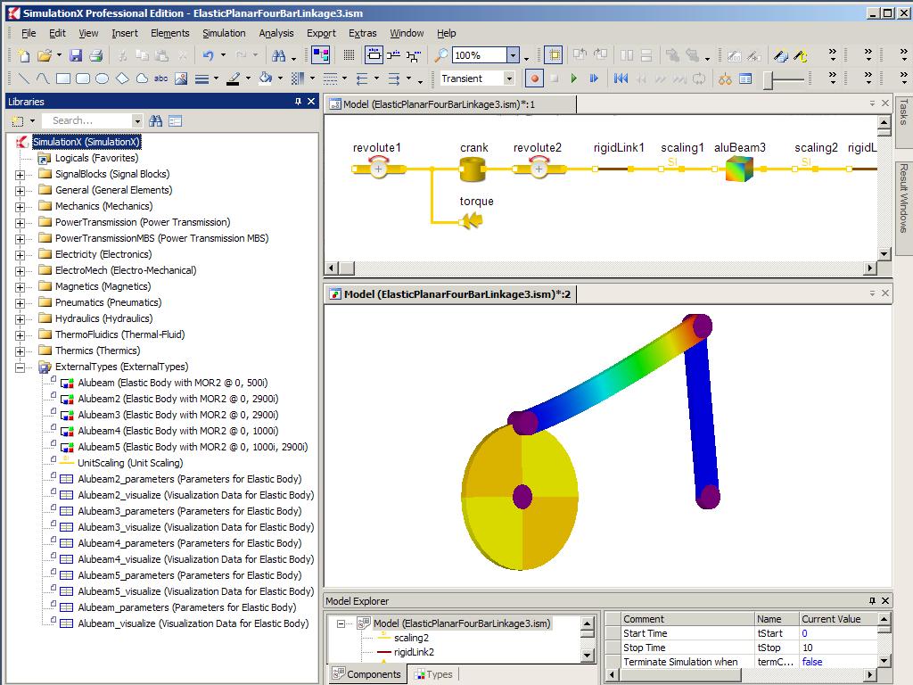 5 Additional Courses 5.2 FEM and CAD Import We will show you how you can expand SimulationX MBS models by single CAD elements or entire CAD assemblies using the CAD import functionality.