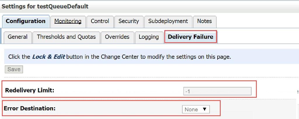 Best Practices (JMS Module) Configure Redelivery Limit, the number of redelivery tries a message can have before it is moved to the error Configure Error Destination, name of