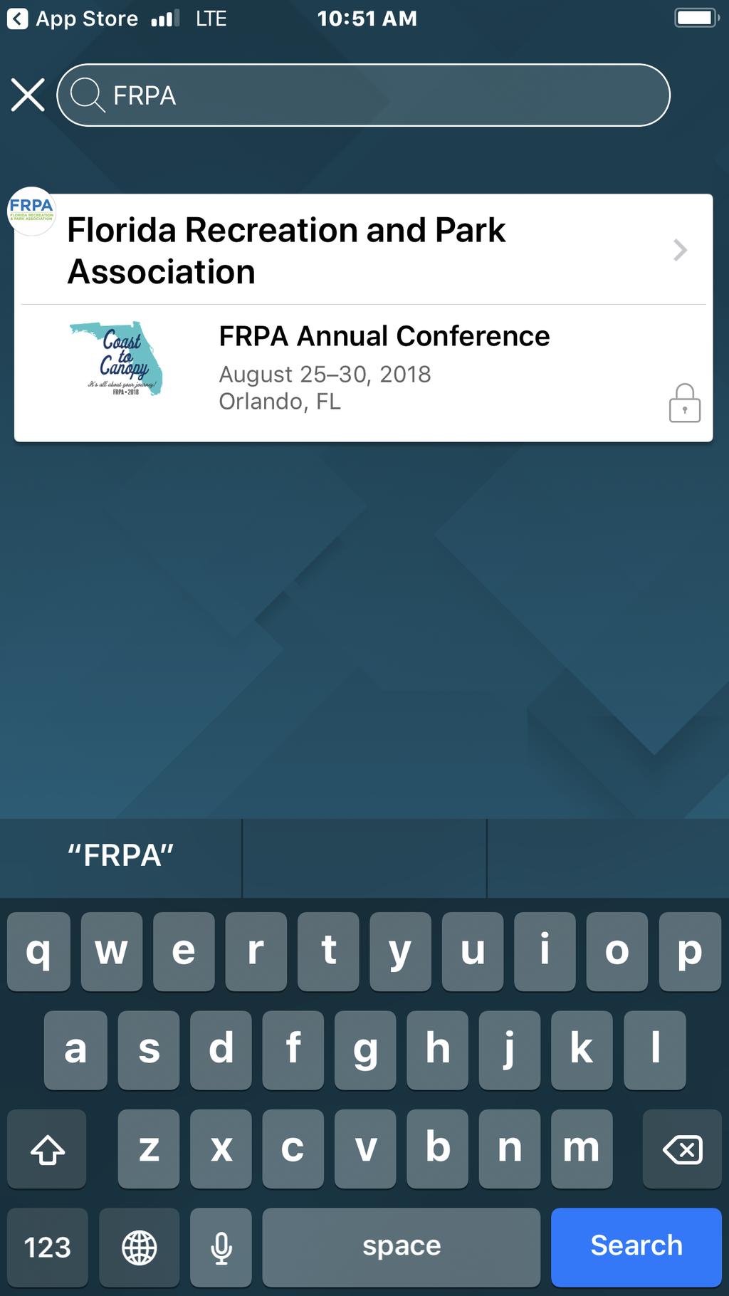 Add FRPA to the App Open and search for