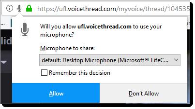 VoiceThread 15 of 31 6. You can record your comments on each slide or page using a microphone.