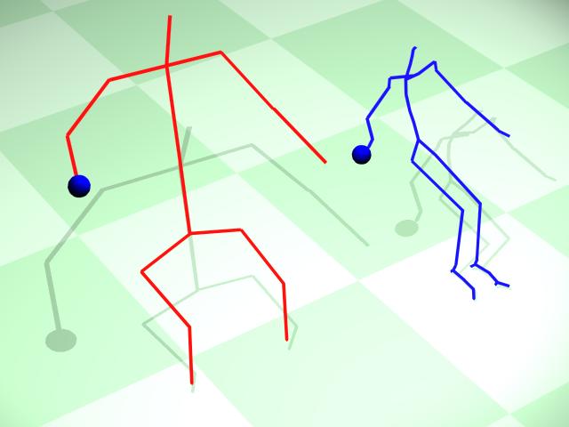 (a) Frame 112 (b) Frame 126 (c) Frame 137 Figure 8: The (on the right) is going to release an object at