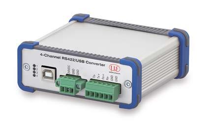 39 IF2004/USB: 4-channel converter from RS422 to USB The RS422/USB converter is used for transforming digital signals from up to four optical sensors into USB data signals.