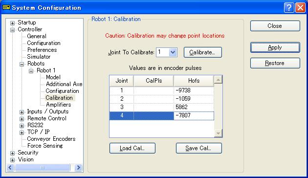 (2) Select the menu tree-[robot]-[robot**]-[calibration].