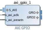 Exercise 5B: ZedBoard Audio in Vivado IP Integrator (n) Make the GPIO interface of the axi_gpio_0 block external. Next we will add a second instance of the AXI GPIO Controller.