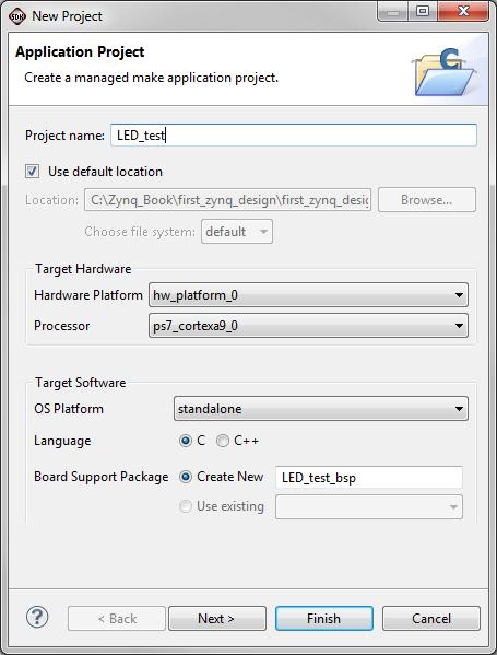 Exercise 1C: Creating a Software Application in the SDK (b) The New Project dialogue window will open.