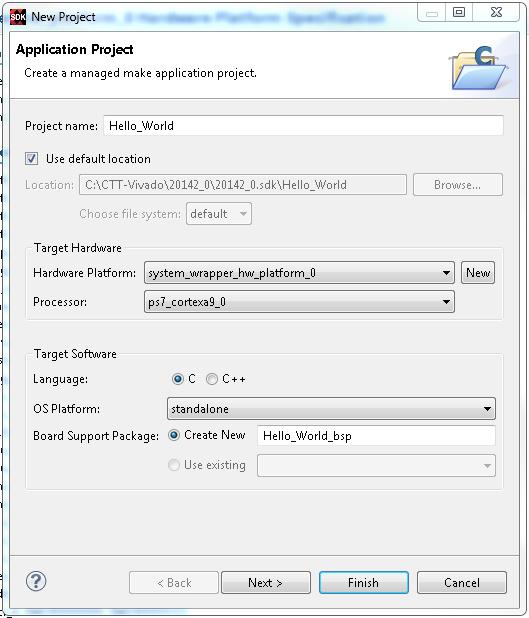 Figure 2-14: New Application Project Wizard Page 29