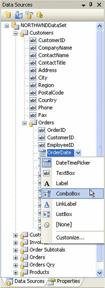 LESSON 2. 5 Data-aware Controls You can create data-bound (data-aware) controls by dragging items from the Data Sources window onto a form in your Windows application.