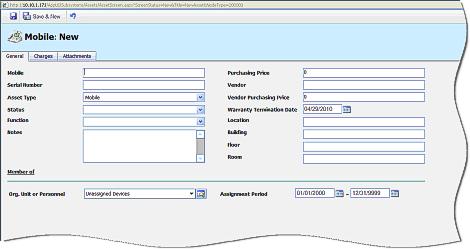 4-4 Assets Figure 4-1 Asset Dialog Box General Tab The General tab contains various fields where information on a particular asset is recorded.