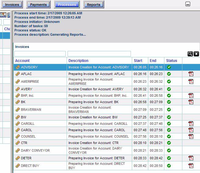 5-1 5 Processes and Reports This chapter describes the Processes and Reports buttons on the Entity bar and the reporting capabilities of the Tenant Resale package.