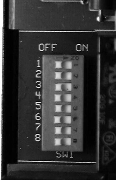- 35 - Dip es i) Dip for the M-17/27 combination relay box Dip switches are located inside most control boxes and are used to set,