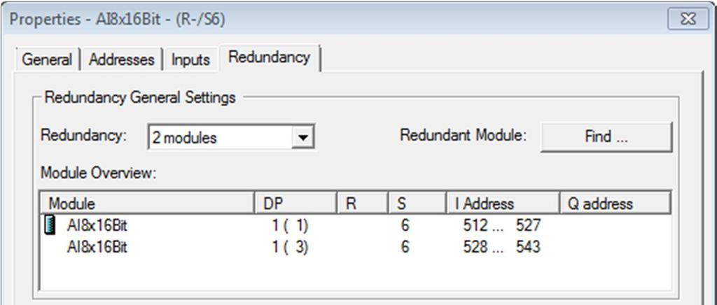 3 Configuring the redundant peripherals 3.6 Additional parameter settings for the configuration of the redundant AI modules 3.