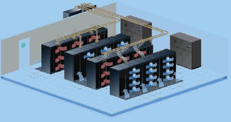 Efficient Air Conditioner Architecture Three Traditional server room and data centre cooling was delivered through a room only architecture.