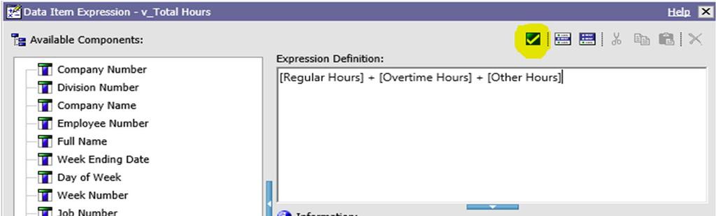 Now, the Expression Definition Box appears. This is where you build the expression behind the new query object. 1.