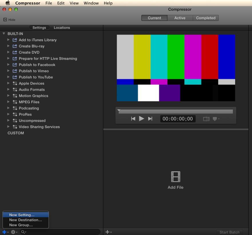 Creating Settings for Digital Cinema Packages QubeMaster Xport s DIGITAL CINEMA