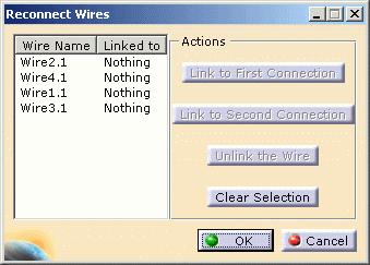 Splitting a Wire Connection Page 103 This task shows you how to split a connection and what to do with the wires. This command is deactivated when working with external data. 1. Select the Split Connection button.