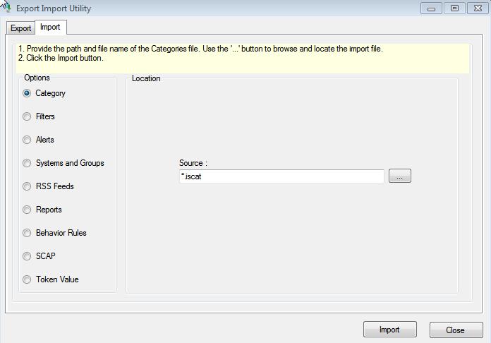 Figure 4 2. Locate All Cisco SourceFire categories.iscat file, and then click the Open button. 3.